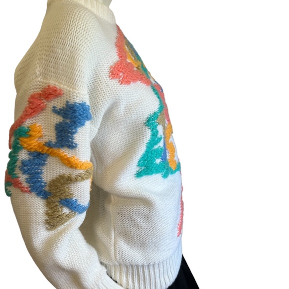 {Fabe} Vintage FaBE Silk/Angora 80's-90's Sweater Small - Picture 6 of 8